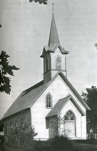 An old picture of the Nora UU church