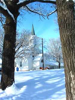 Nora Church in the winter