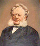 A portrait of Henrik Ibsen